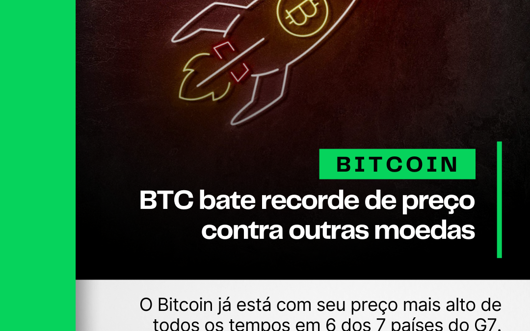 Bitcoin bate seu recorde de preço contra outras moedas, como o Euro